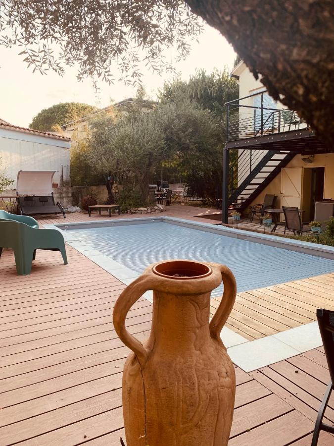 Appartement Independant Avec Jardin Et Acces Piscine Nîmes Extérieur photo